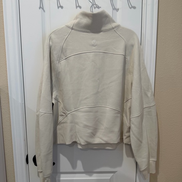 Lululemon Oversized Scuba Half Zip Funnel Neck Bone - Picture 3 of 3